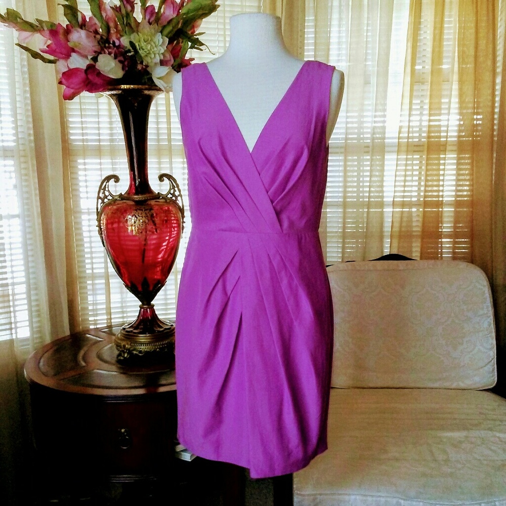 Banana Republic pink pleated sleeveless dress
